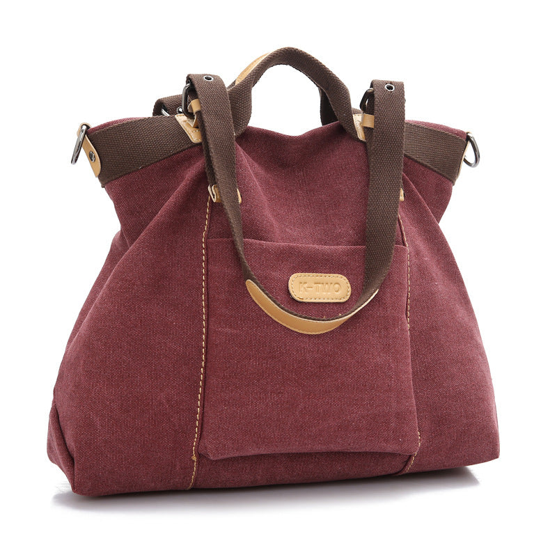 Women's Canvas Retro Fashion Portable Korean Style Crossbody Bags