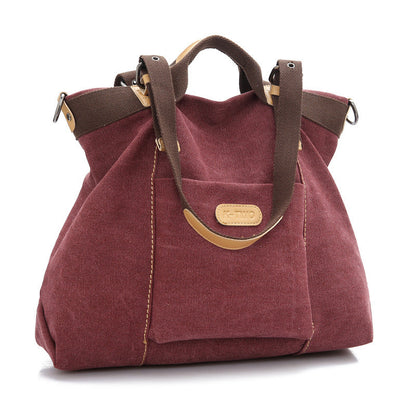 Women's Canvas Retro Fashion Portable Korean Style Crossbody Bags