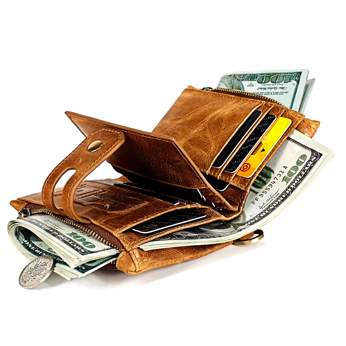 Men's With Iron Chain American Gold Clip Men's Wallets