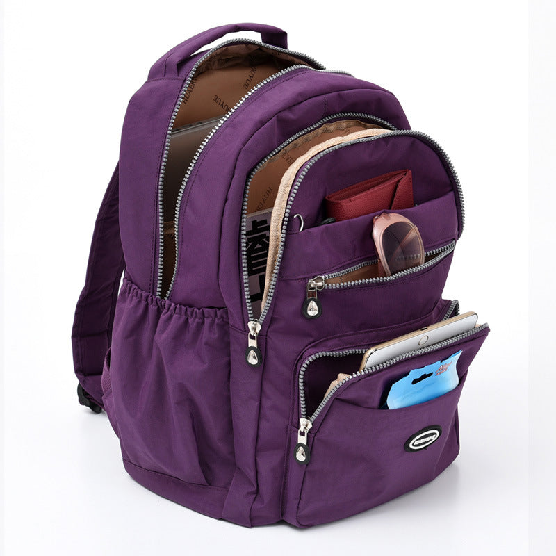 Flower Neutral Male Female Washing Nylon Backpacks