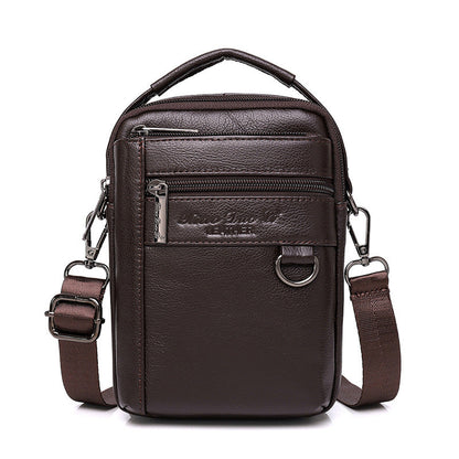 Men's Mini Cow Leather Mobile Korean Men's Waist Packs