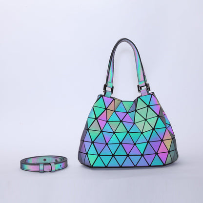 Women's Popular Trendy Fashionable Luminous Rhombus Bags