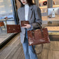 Spring Three-piece Crocodile Pattern Large Capacity Handbags