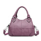 Women's Retro Soft Leather Korean Simple Fashion Shoulder Bags