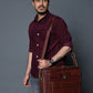 Wanderer Leather Trolly Suitcase Bag