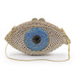 Women's Eye Style Diamond Hollow Metal Clutch Evening Bags
