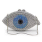 Women's Eye Style Diamond Hollow Metal Clutch Evening Bags