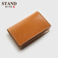 Women's & Men's Retro Hand Vegetable Cattlehide Large Capacity Leather Card Holder