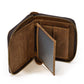 Men's Hot Leather Crazy Horse Zipper Short Ladies Wallets