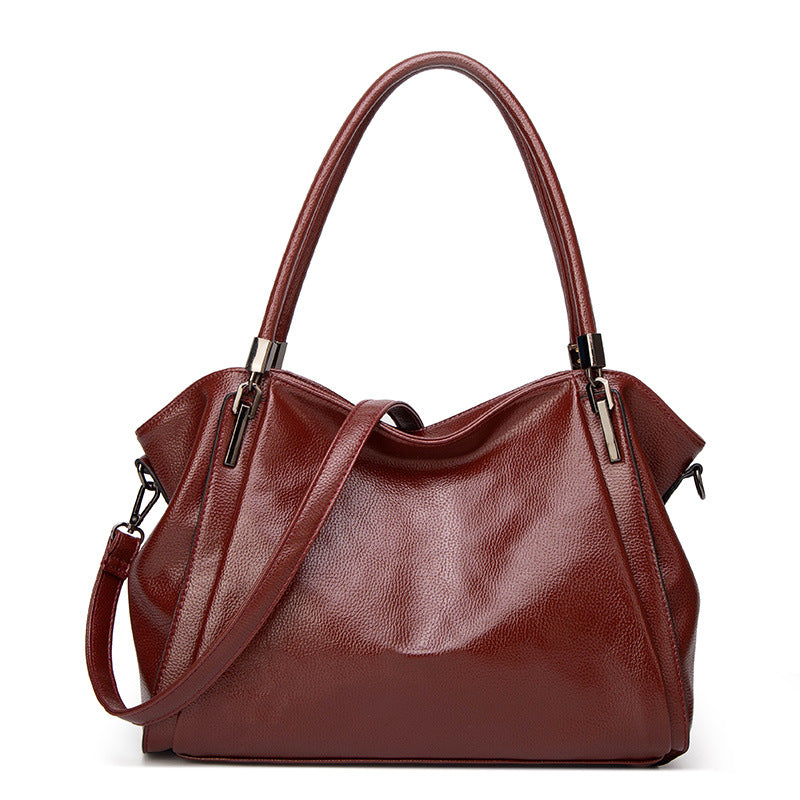 Women's Large Capacity Elegant Simple Lightweight Soft Shoulder Bags