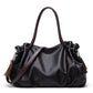 Women's Capacity Portable Big Soft Leather Simple Sheep Shoulder Bags