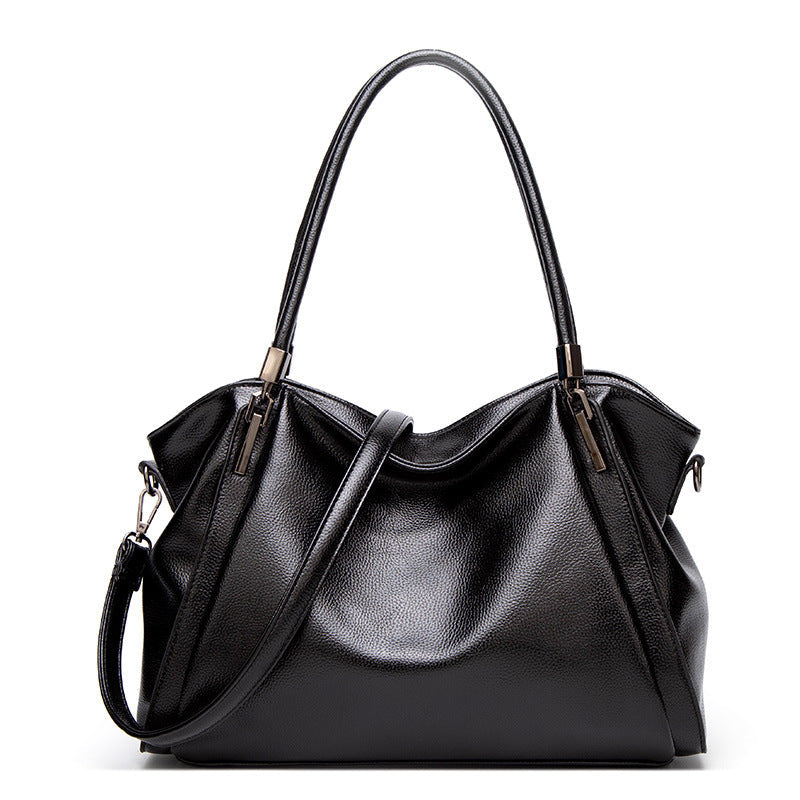 Women's Large Capacity Elegant Simple Lightweight Soft Shoulder Bags