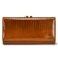 Women's Long Genuine Leather Patent Crocodile Pattern Ladies Wallets