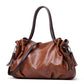 Women's Capacity Portable Big Soft Leather Simple Sheep Shoulder Bags