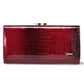 Women's Long Genuine Leather Patent Crocodile Pattern Ladies Wallets