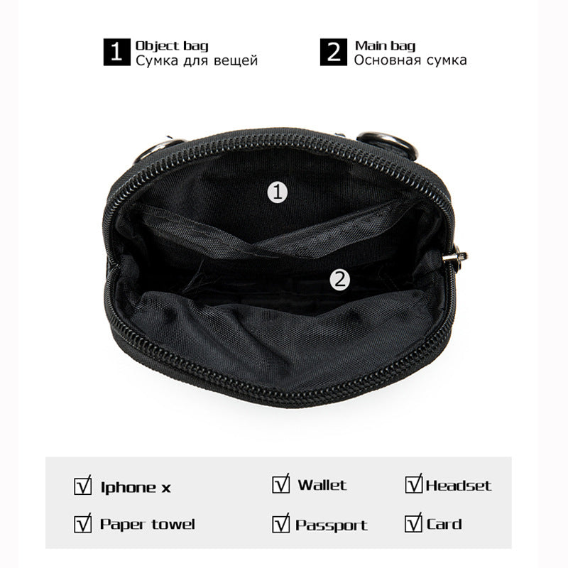 Men's First Layer Cowhide Lightweight Vertical Mobile Men's Waist Packs