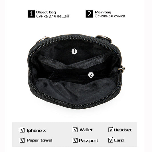 Men's First Layer Cowhide Lightweight Vertical Mobile Men's Waist Packs