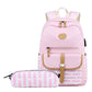 Women's Canvas Striped Printing Female Korean High Backpacks