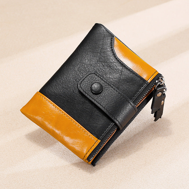 Men's Genuine Leather Cowhide Anti Theft Multiple Men's Wallets