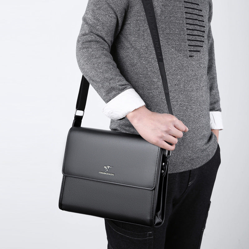 Men's Source Horizontal Leather Business Commute Men's Shoulder Bags