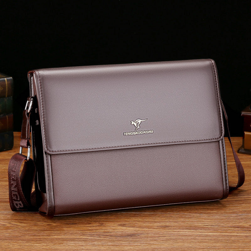 Men's Source Horizontal Leather Business Commute Men's Shoulder Bags