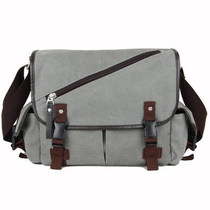 Classic Men's Cool Trend Canvas College Shoulder Bags