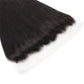 Frontal de cabello humano liso brasileño de 13x4 con encaje transparente