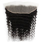 Frontal de cabello humano Deep Wave de encaje transparente de 13x4
