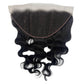 Frontal de cabello humano Jet Black Body Wave de encaje HD 13x6