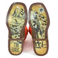 Tin Haul Neon Thunder / Desert Rider Sole (Orange) - Little Kids/Big Kids Leather Cowboy Boots