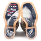Tin Haul Sharky / Suela Man Eater (Tan) - Botas vaqueras de cuero para niños pequeños/grandes