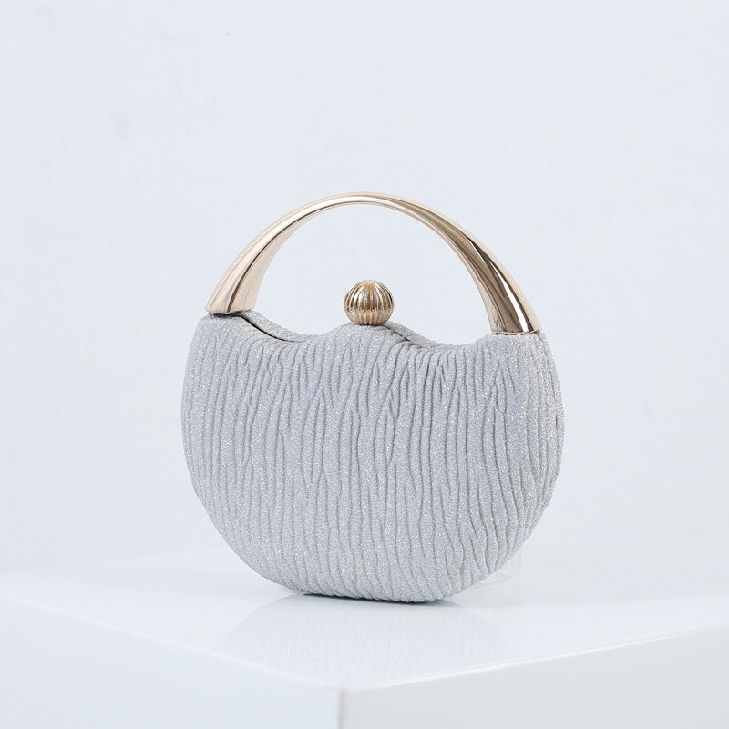 Retro Glittering Powder Portable Banquet Fashion Arc Evening Bags