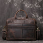 Women's & Men's Leather For Crazy Horse Large Capacity Men's Briefcases