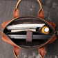 Women's & Men's Leather For Crazy Horse Large Capacity Men's Briefcases