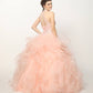 Juliet 1420 Crystal Beading Layered Tulle Skirt Quinceanera Dress