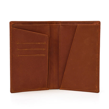 Men's Passport Wrapper Crazy Horse Vintage Genuine Men's Wallets