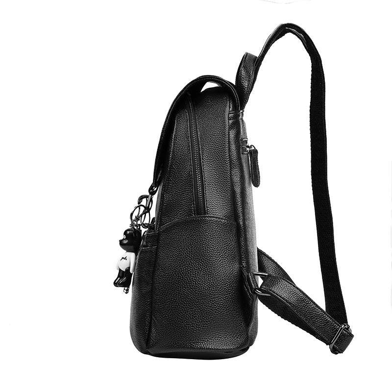 Women's Korean Cowhide Soft Leather Genuine Large Backpacks