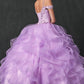Juliet 1421 Cinderella Ball Gown Ruffled Tulle Cold Shoulder Embroidered Bodice