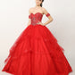 Juliet 1424 Quinceanera Ball Gown Tulle Skirt Arm Bands Beaded Bodice