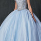 Juliet 1430 Dress Quinceanera Ball Gown Embroidered Applique Glitter Tulle