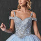 Juliet 1430 Dress Quinceanera Ball Gown Embroidered Applique Glitter Tulle