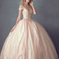 Juliet 1430 Dress Quinceanera Ball Gown Embroidered Applique Glitter Tulle