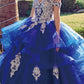 Juliet 1432 Dress Quinceanera Ball Gown Metallic Embroidery Glitter Tulle