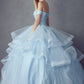 Juliet 1432 Dress Quinceanera Ball Gown Metallic Embroidery Glitter Tulle