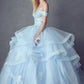 Juliet 1432 Dress Quinceanera Ball Gown Metallic Embroidery Glitter Tulle