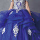 Juliet 1432 Dress Quinceanera Ball Gown Metallic Embroidery Glitter Tulle