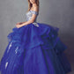 Juliet 1432 Dress Quinceanera Ball Gown Metallic Embroidery Glitter Tulle
