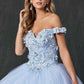 Juliet 1434 Dress Quinceanera Ball Gown 3D Floral Embroidered