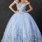 Juliet 1434 Dress Quinceanera Ball Gown 3D Floral Embroidered