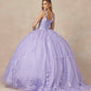 Vestido de quinceañera Juliet 1437 de gala con aplicaciones florales y flores 3D